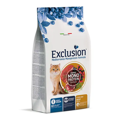 Exclusion Mediterraneo begrūdis maistas sterilizuotoms katėms su jautiena, 1,5 kg Exclusion Mediterraneo begrūdis maistas sterilizuotoms katėms su jautiena, 1,5 kg