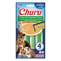 Churu kreminis skanėstas šunims su lašiša ir daržovėmis N4 Churu kreminis skanėstas šunims su lašiša ir daržovėmis N4