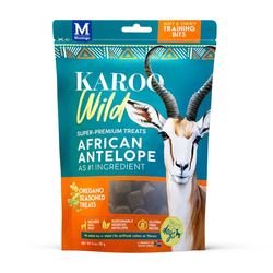 Karoo Wild skanėstai šunims su antilope ir raudonėliais, 113g Karoo Wild skanėstai šunims su antilope ir raudonėliais, 113g