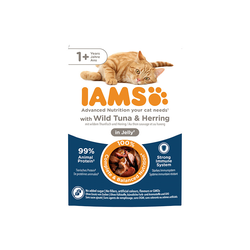 IAMS Delights konservai katėms su tunu ir silke, 85 g