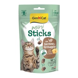 GimCat Adult Mini Sticks Turkey & Cheese skanėstai katėms 50 g GimCat Adult Mini Sticks Turkey & Cheese skanėstai katėms 50 g