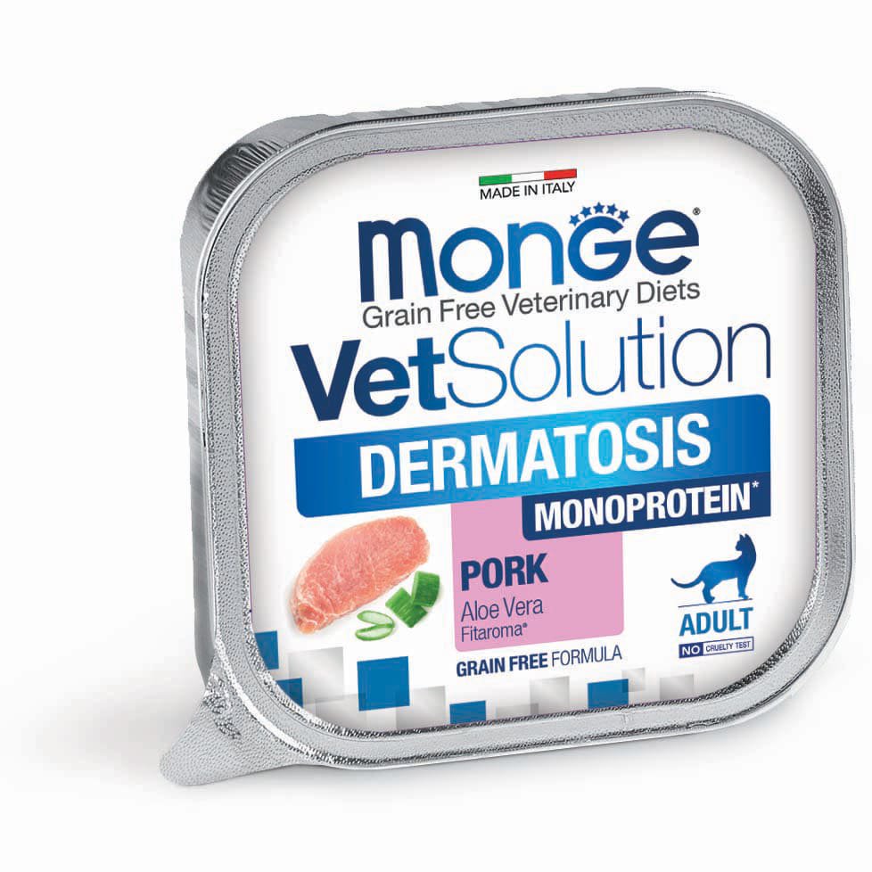 MONGE VetSolution Cat Wet Dermatosis 12x100g