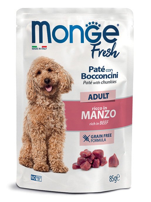 Monge Fresh - Pouches Dog Adult Beef 85g