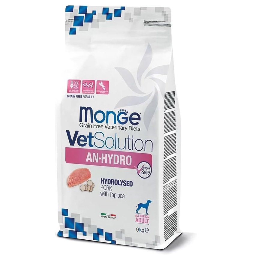 MONGE VetSolution Dog AN-HYDRO PORK 9 kg