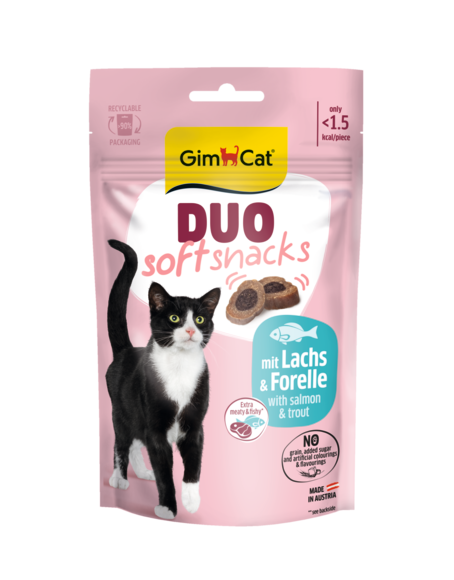 Gimcat Minkšti skanėstai su lašiša ir upėtakiu 50 gr