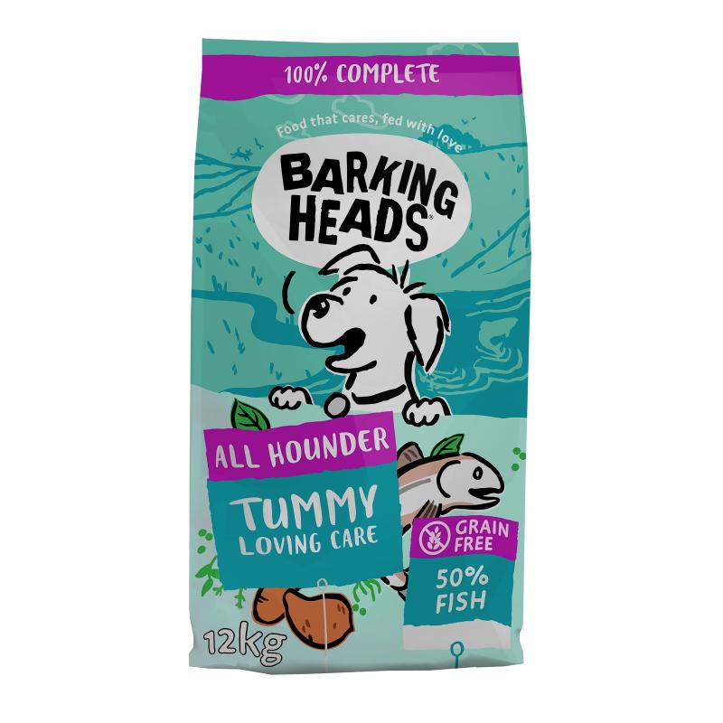 BARKING HEADS Tummy Lovin Care Fish šunims su žuvimi 12kg