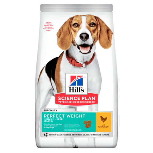 Hills Canine Adult Perfect Weight Medium Chicken 12kg.