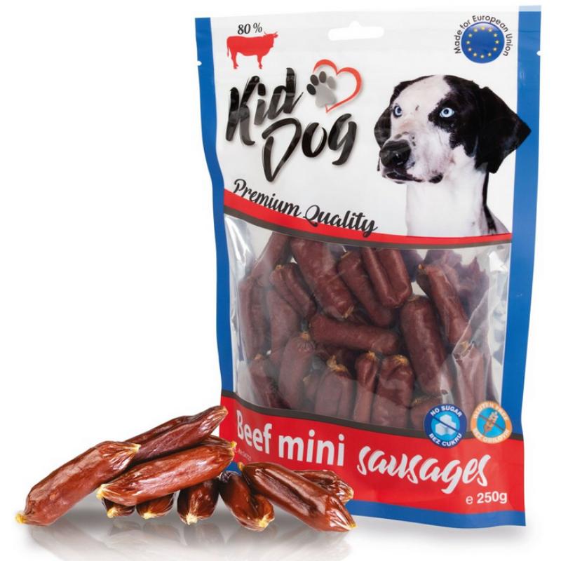KIDDOG Mini dešrelės su jautiena 250g
