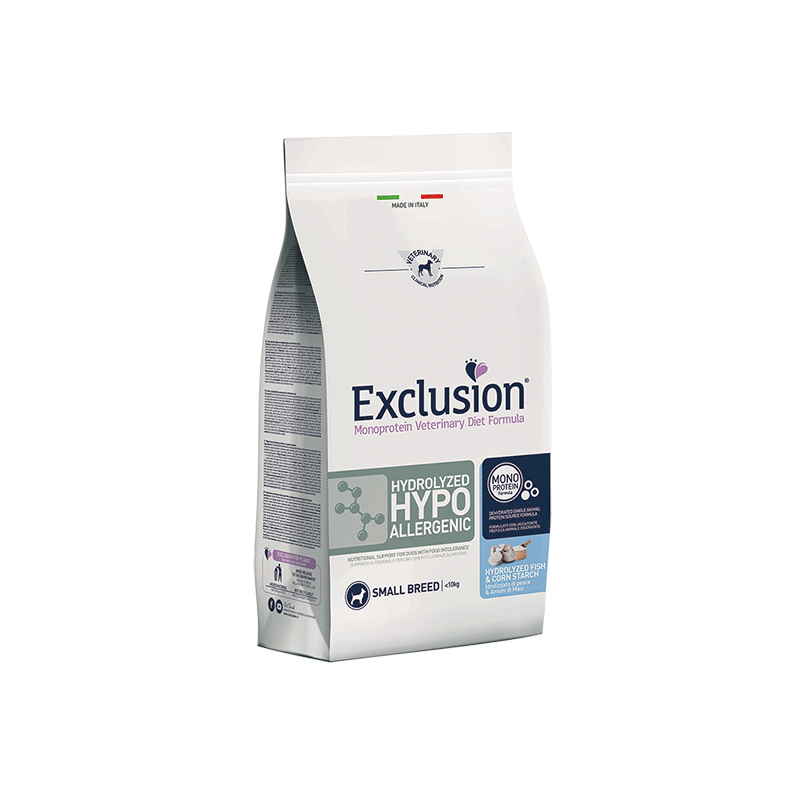Exclusion Hydrolyzed Fish Hypoallergenic mažų veislių šunims 2kg