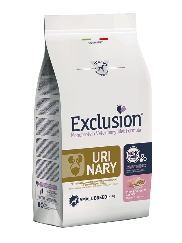 Exclusion URINARY PORK & SORGHUM AND RICE SMALL BREED 2kg