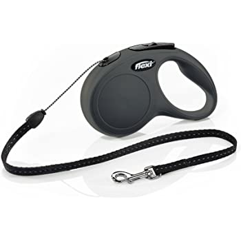 Flexi New Classic Black S virvelė 5m/12kg