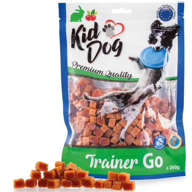 KIDDOG Trainer Go gabaliukai su triušiena su spanguolėmis 250g