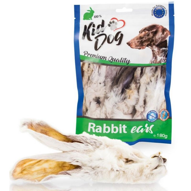 KIDDOG Eart triušių ausys su kailiuku 180g
