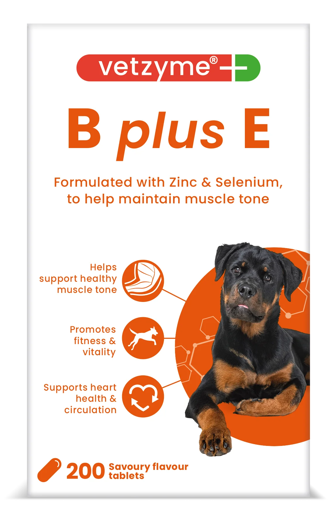 Vetzyme B+E papildas 200 tabl.