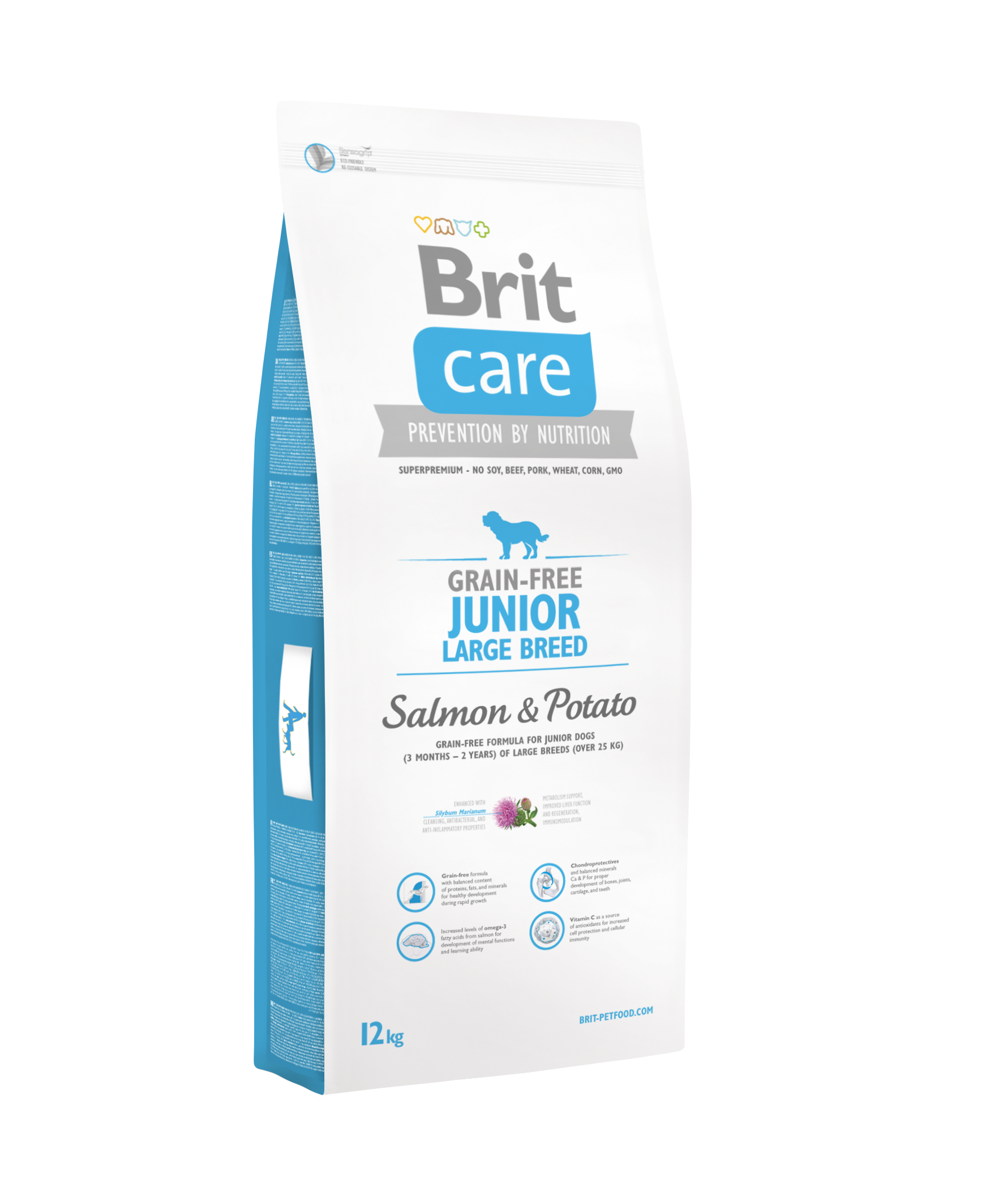 Brit Care Grain-free Junior Large Breed Salmon & Potato 12kg