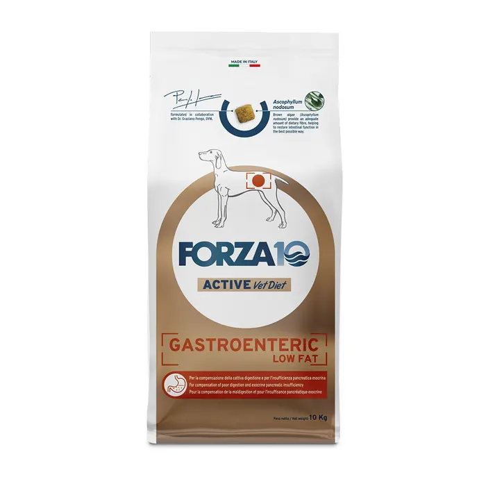 FORZA10 VetDiet GASTROENTERIC Low Fat All Breeds šunims 10kg