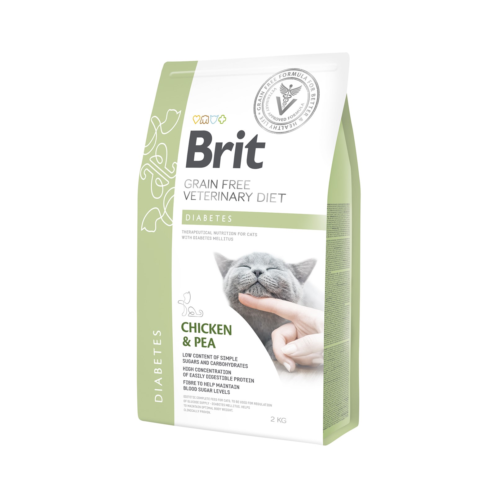 Brit Grain Free Veterinary Diets Cat Diabetes 2kg