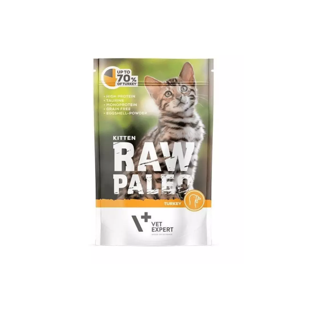 Raw Paleo Kitten paštetas kačiukams su kalakutiena, 100 g