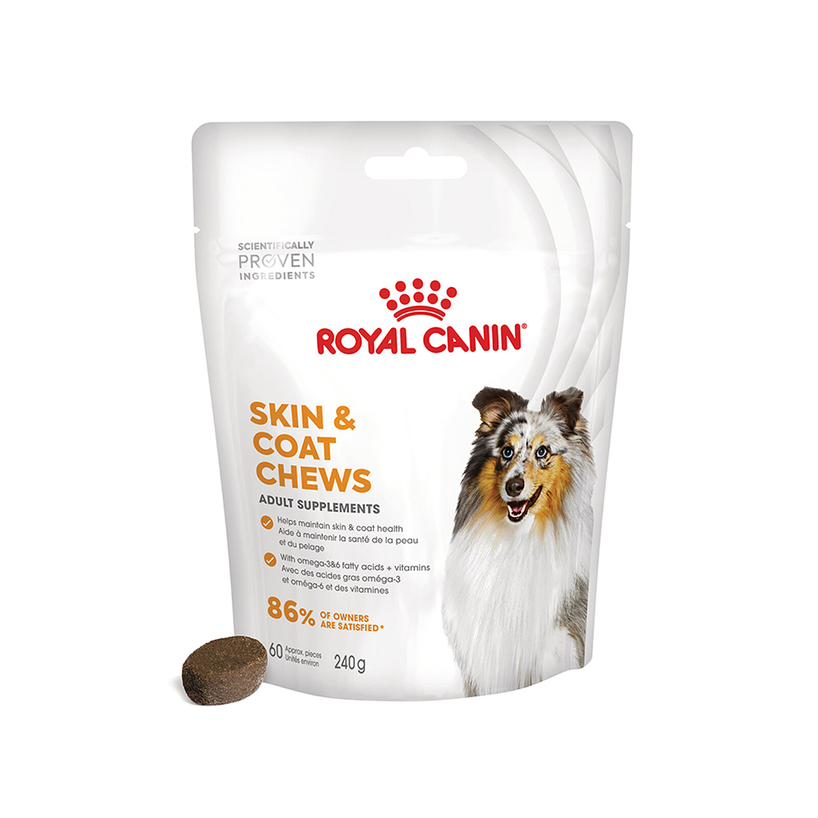 Royal Canin Skin & Coat papildas šunims, odai ir kailiui 240 g