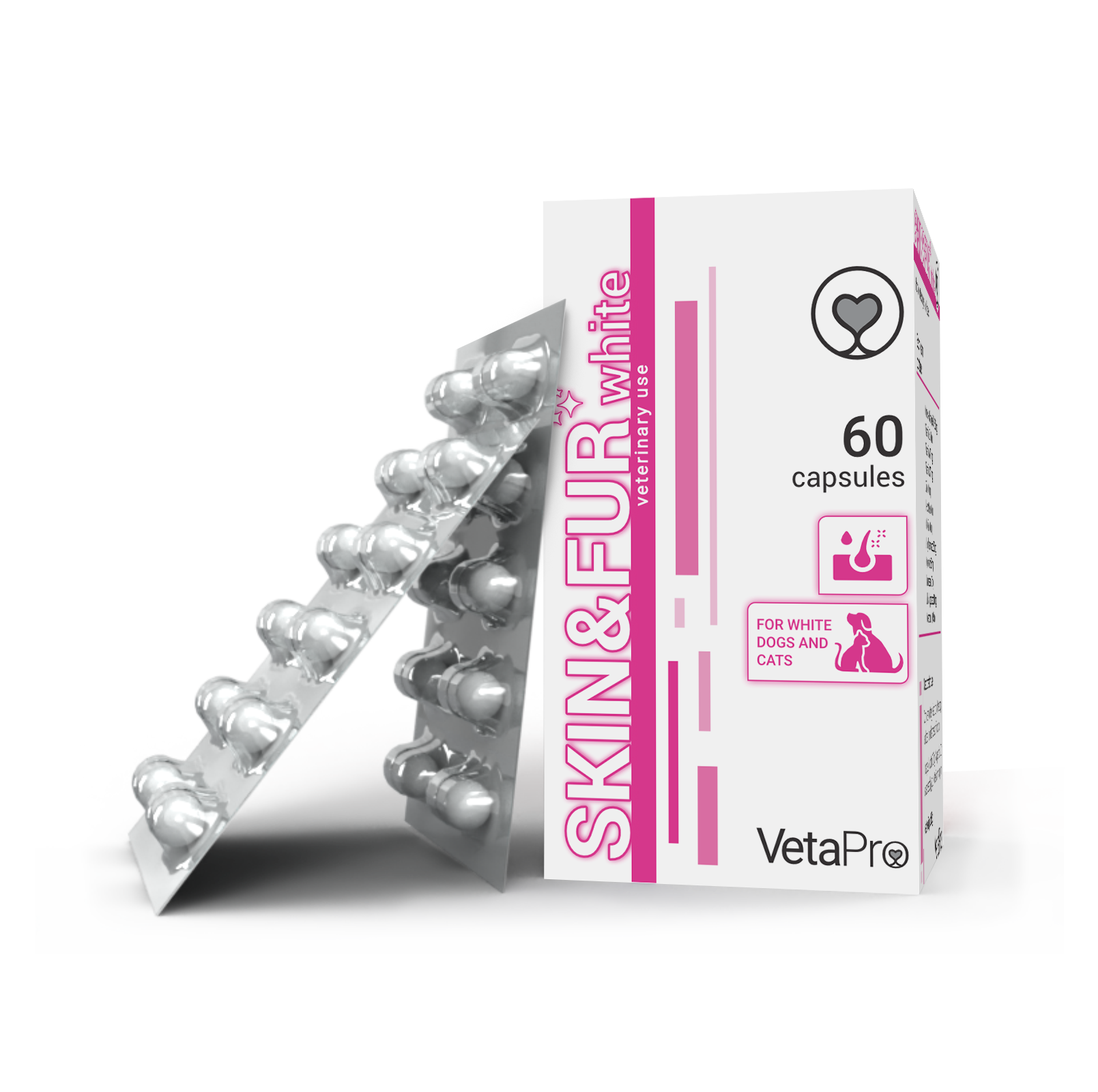 Skin&Fur White N60 papildas baltiems šunims