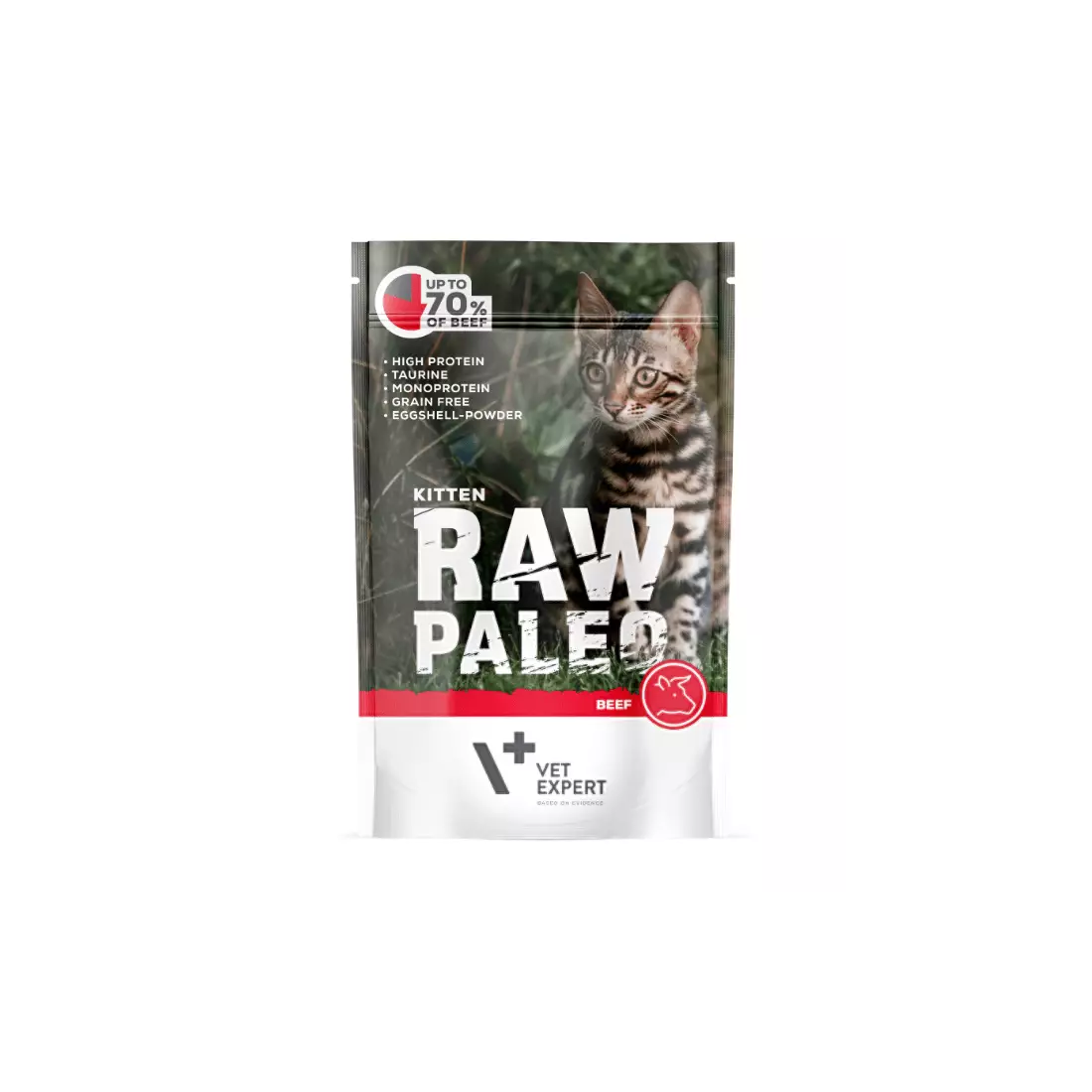 Raw Paleo Kitten paštetas kačiukams su jautiena, 100 g