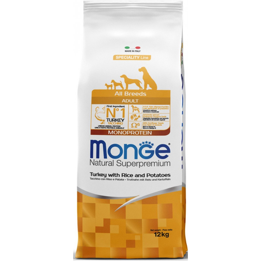 Monge monoprotein adult turkey all breed 12kg