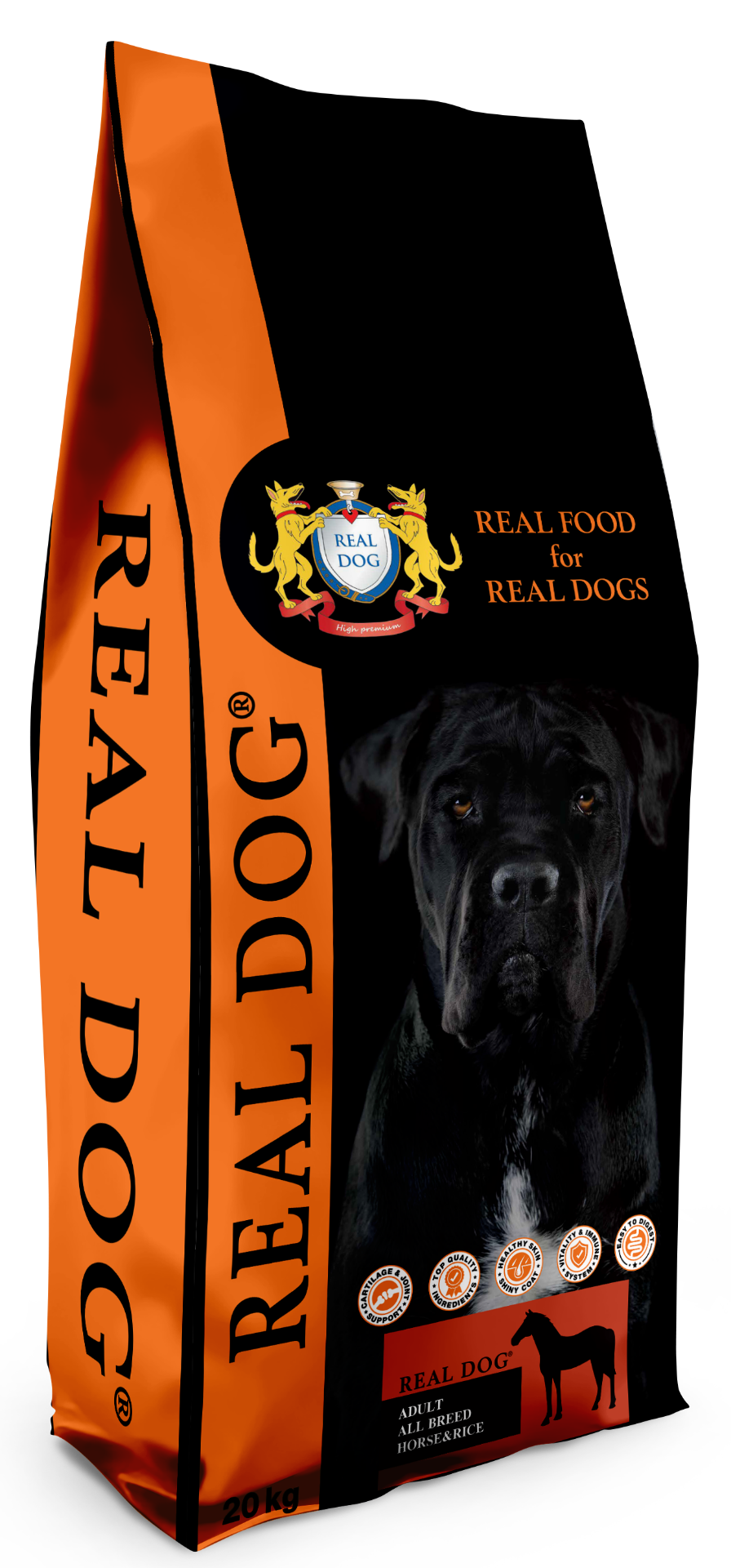REAL DOG ADULT All Breeds HORSE & RICE 20kg