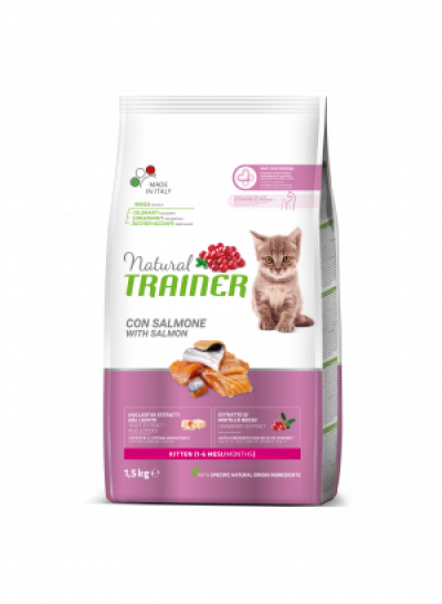 Kačių maistas Trainer Natural Kitten with Salmon 1,5kg.