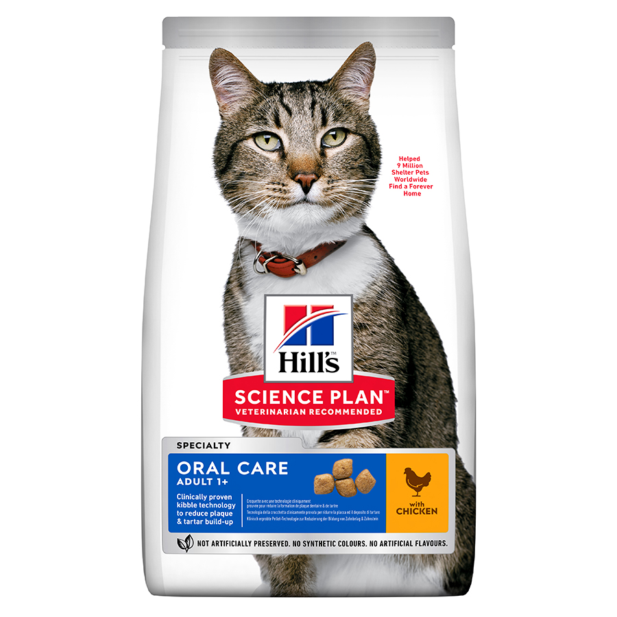 Kačių maistas Hills Feline Adult Oral Care Chicken 7kg.