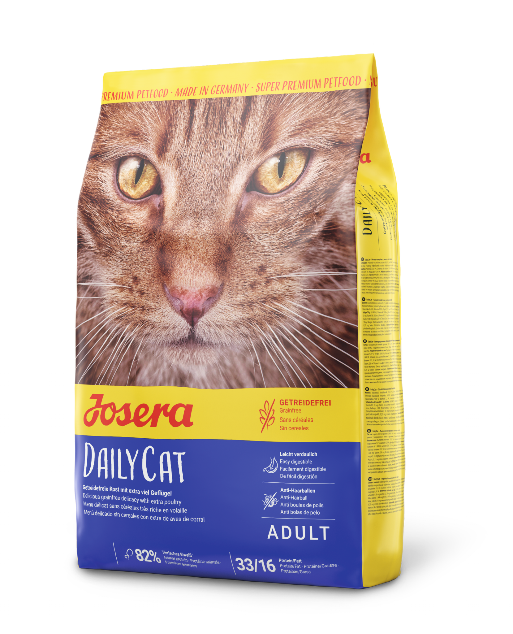Josera DailyCat begrūdis maistas katėms 10kg.