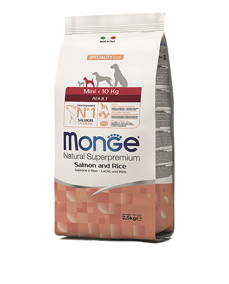 Monge Mini Adult su lašiša ir ryžiais 7,5kg