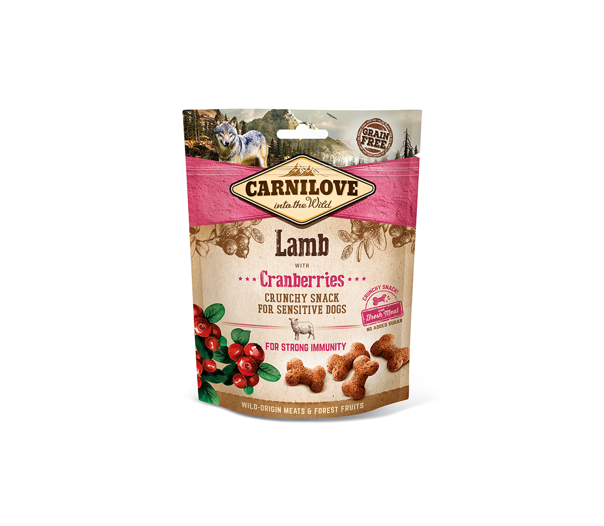 Carnilove skanėstas šunims Lamb with Cranberries 200g