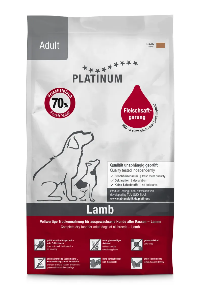 PLATINUM Adult Lamb and Rice 1,5kg