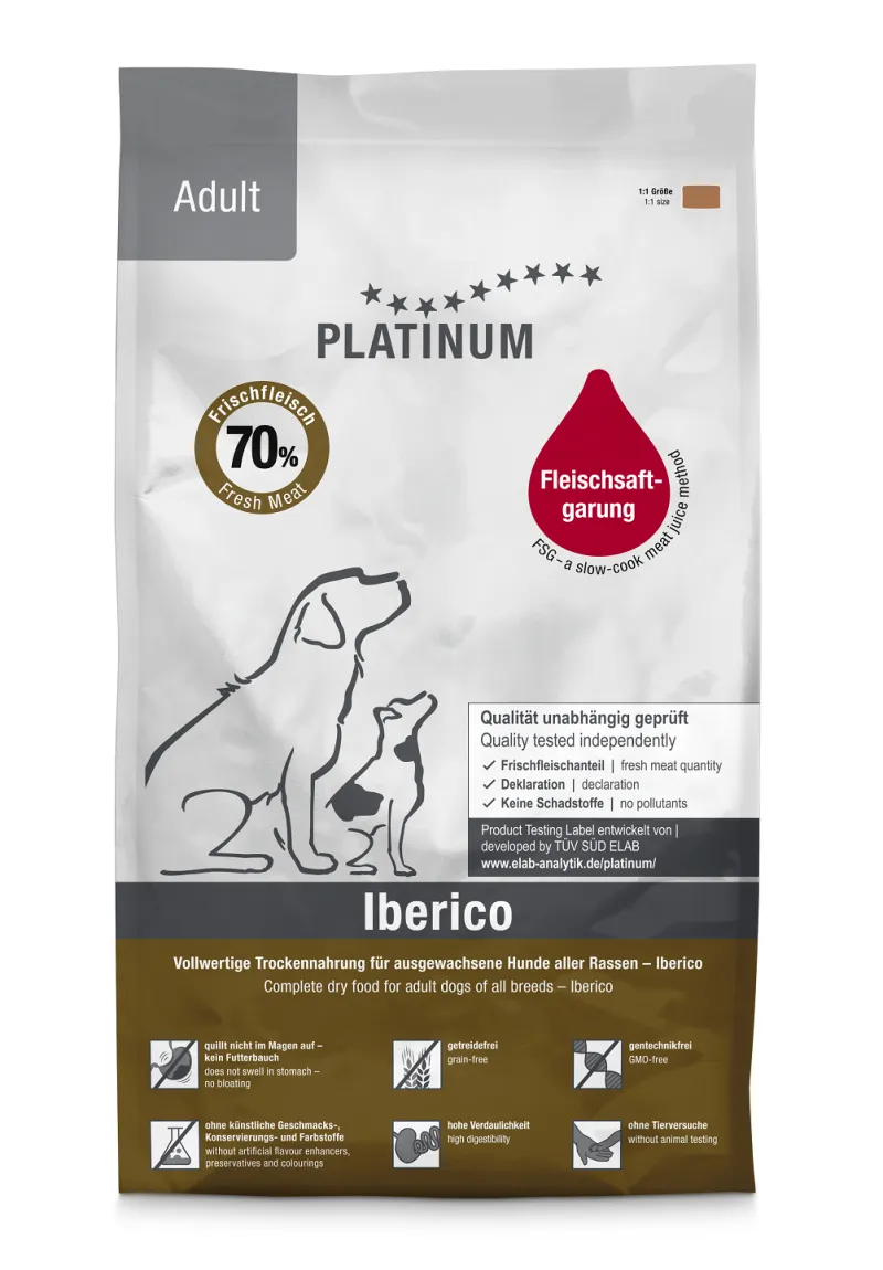 PLATINUM Adult Iberico and Greens 1,5kg