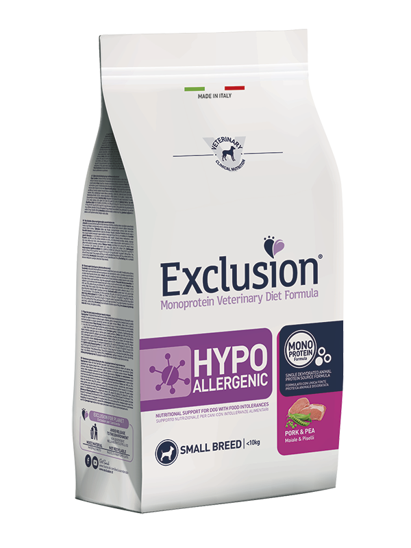 Exclusion Hypoallergenic kiauliena su žirniais small 7kg