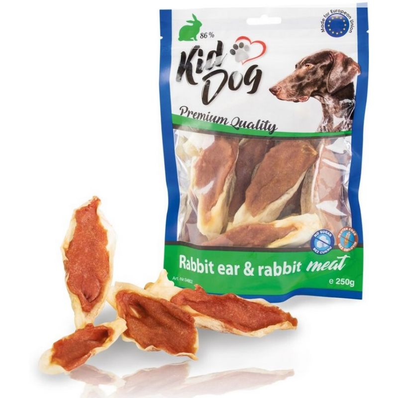 KIDDOG Meat triušių ausys su triušiena 250g