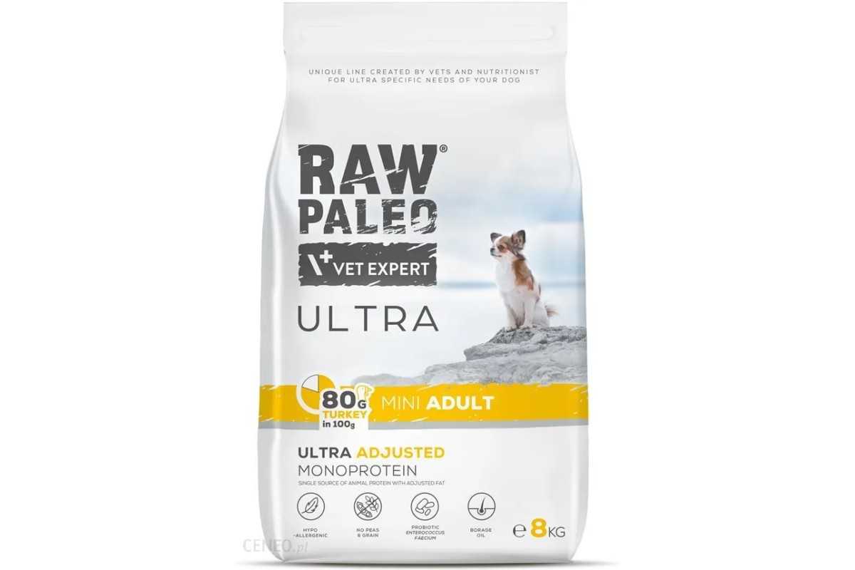 RAW PALEO ULTRA Turkey Mini Adult sausas maistas mažų veislių šunims su kalakutiena 8kg