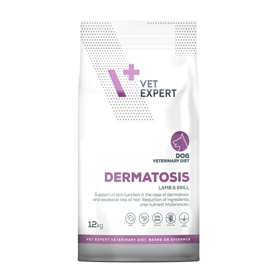 VETEXPERT Veterinary Diet Dog Dermatosis Lamb and Krill 12kg