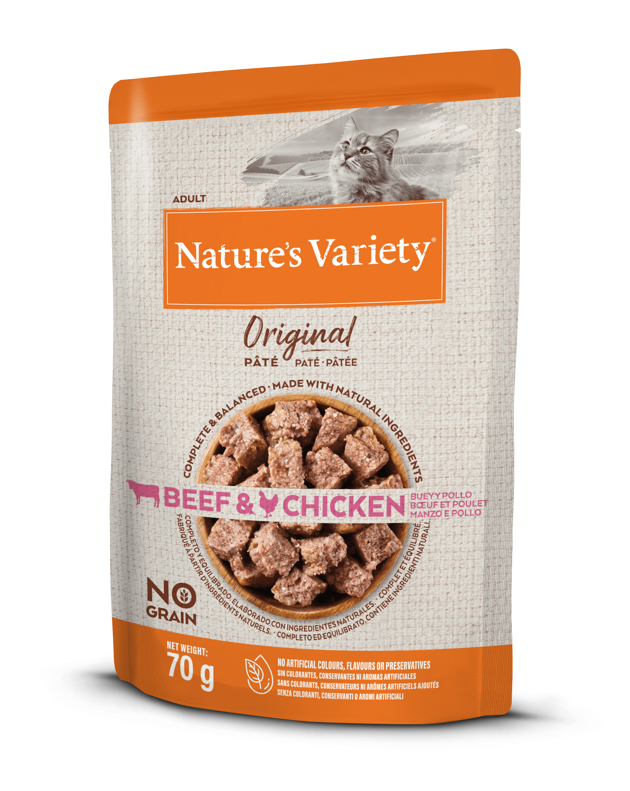 Natures Variety Original Adult cat Beef-Chicken 12x70g