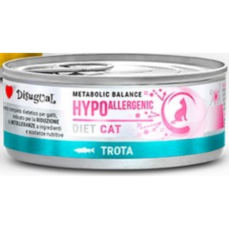 DISUGUAL konservas katėms hypoallergenic katėms su upėtakiu 85g