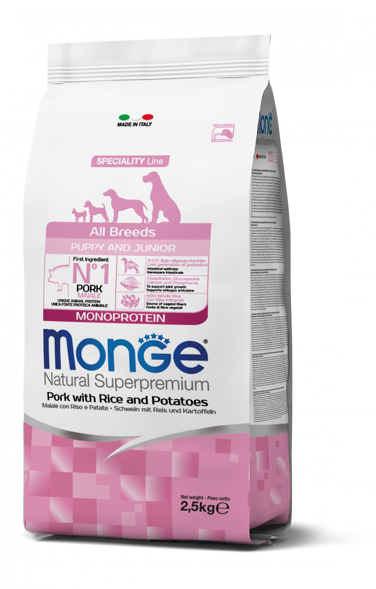 Monge Pork Rice all breeds puppy and junior 2,5kg