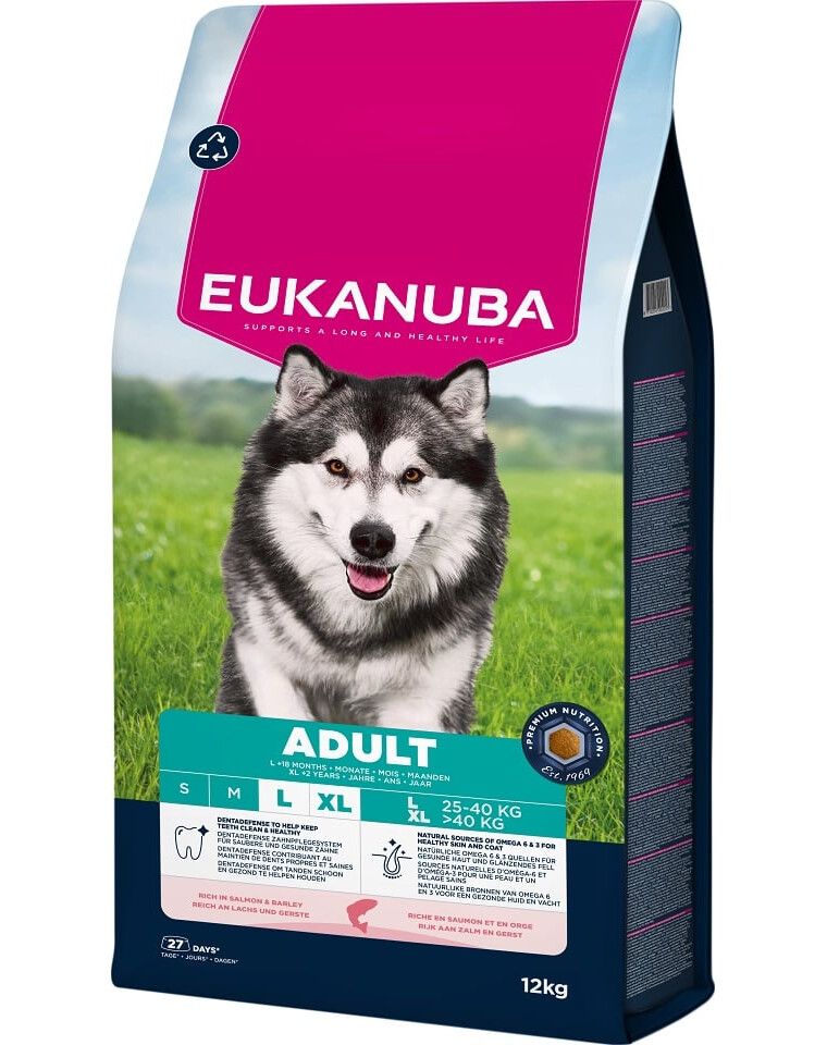 Eukanuba Adult Salmon & Barley Large/XLarge 12kg