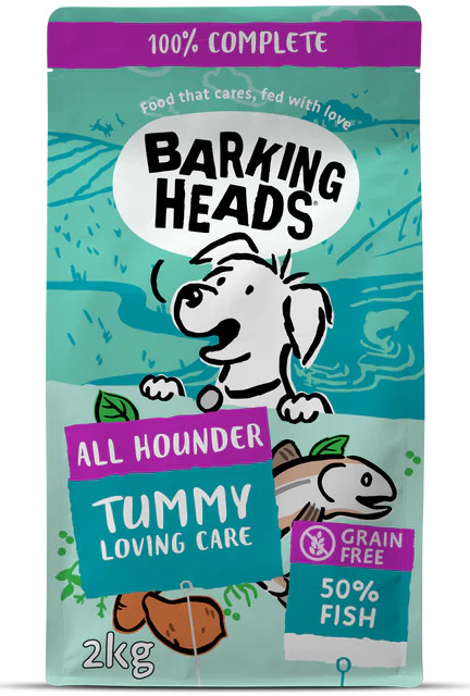 BARKING HEADS Tummy Lovin Care Fish šunims su žuvimi 2kg