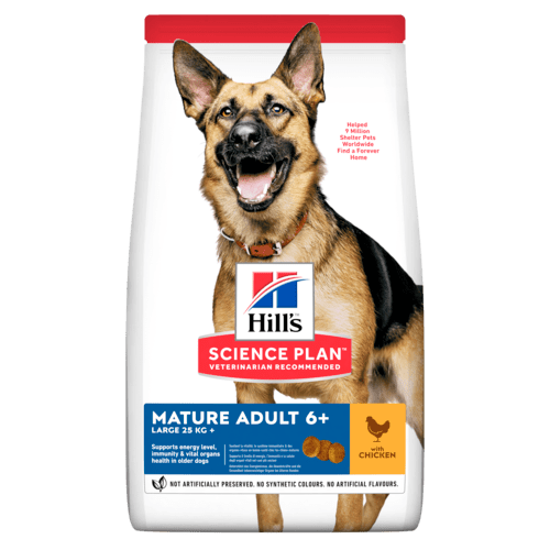 Hills Large Breed Mature Adult 6+ years Dog with Chicken 14kg