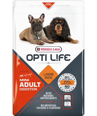 Opti Life adult digestion MINI su ėriena ir ryžiais 2,5kg