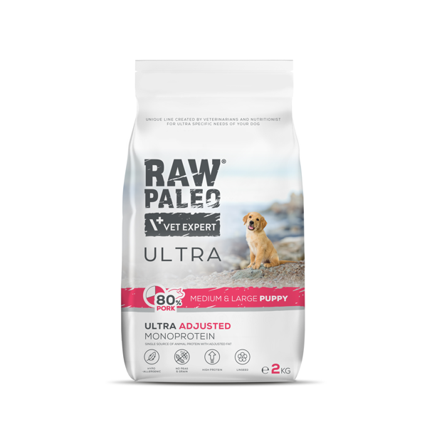 Raw Paleo Ultra Puppy Medium&Large Pork 2kg