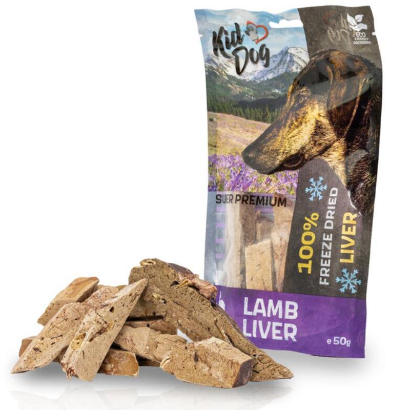 KIDDOG 100% liofilizuotos ėrienos kepenys 50g