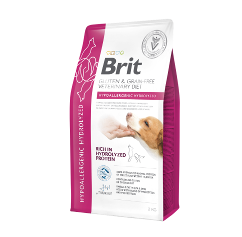 Brit GF Veterinary Diets Dog Hypoallergenic Hydrolized sausas pašaras šunims 6kg