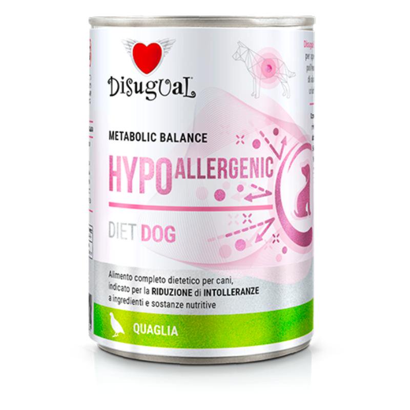 DISUGUAL Hypoallergenic konservas šunims su putpelėmis 400g