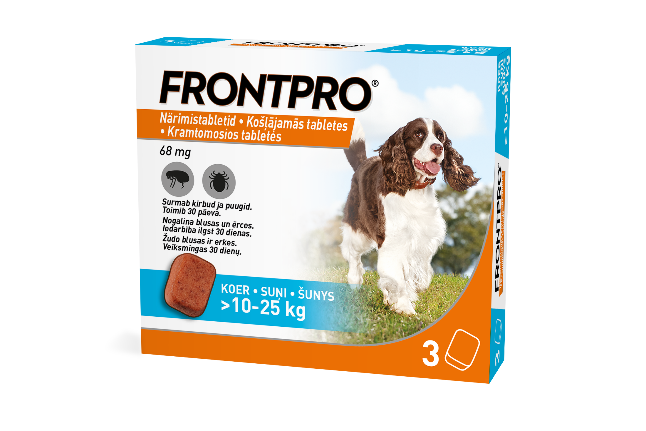 FRONTPRO L 68 mg kramtomosios tabl. šunims 10–25kg N3